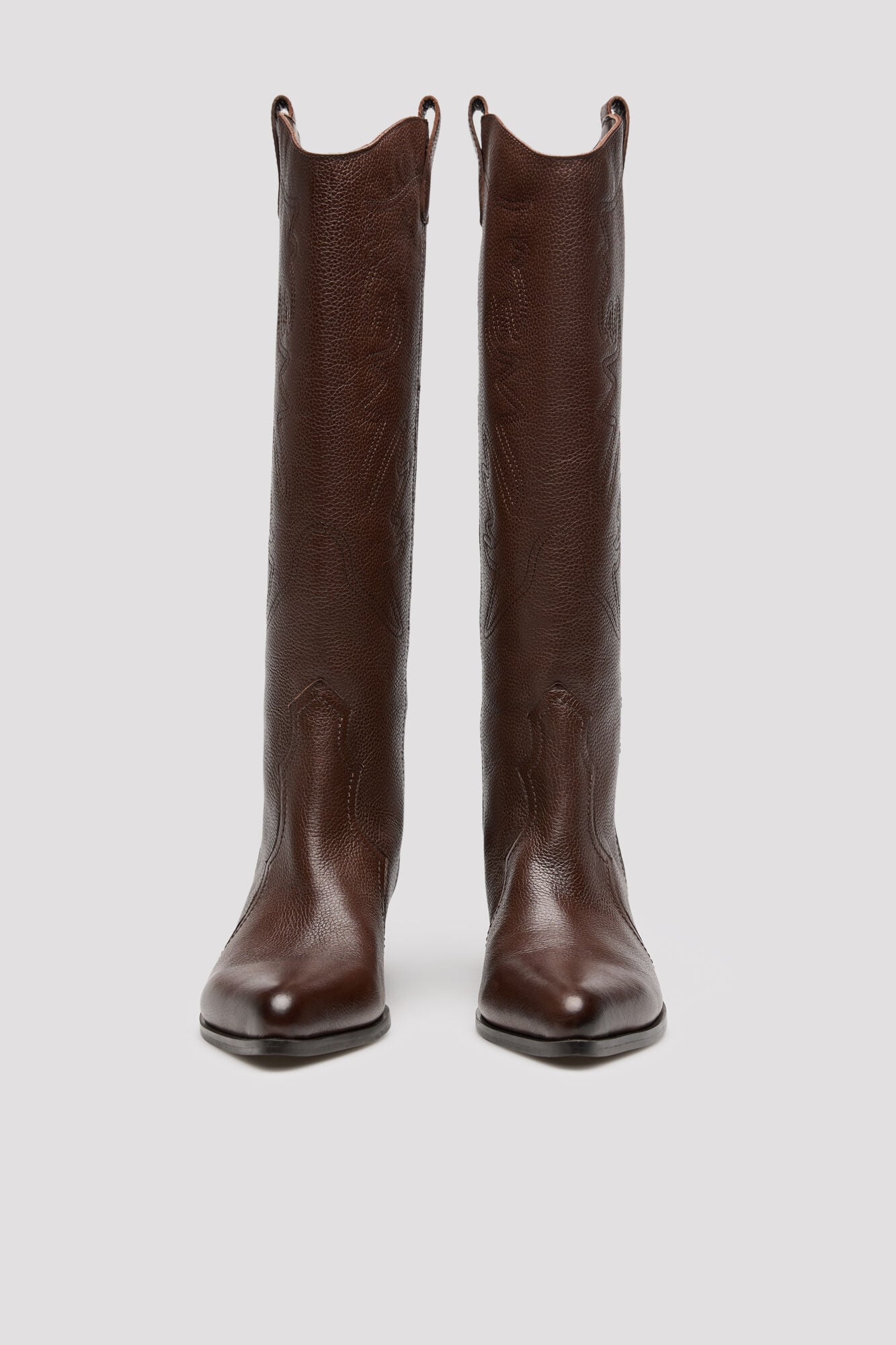 Cortefiel Leather topstitched boot