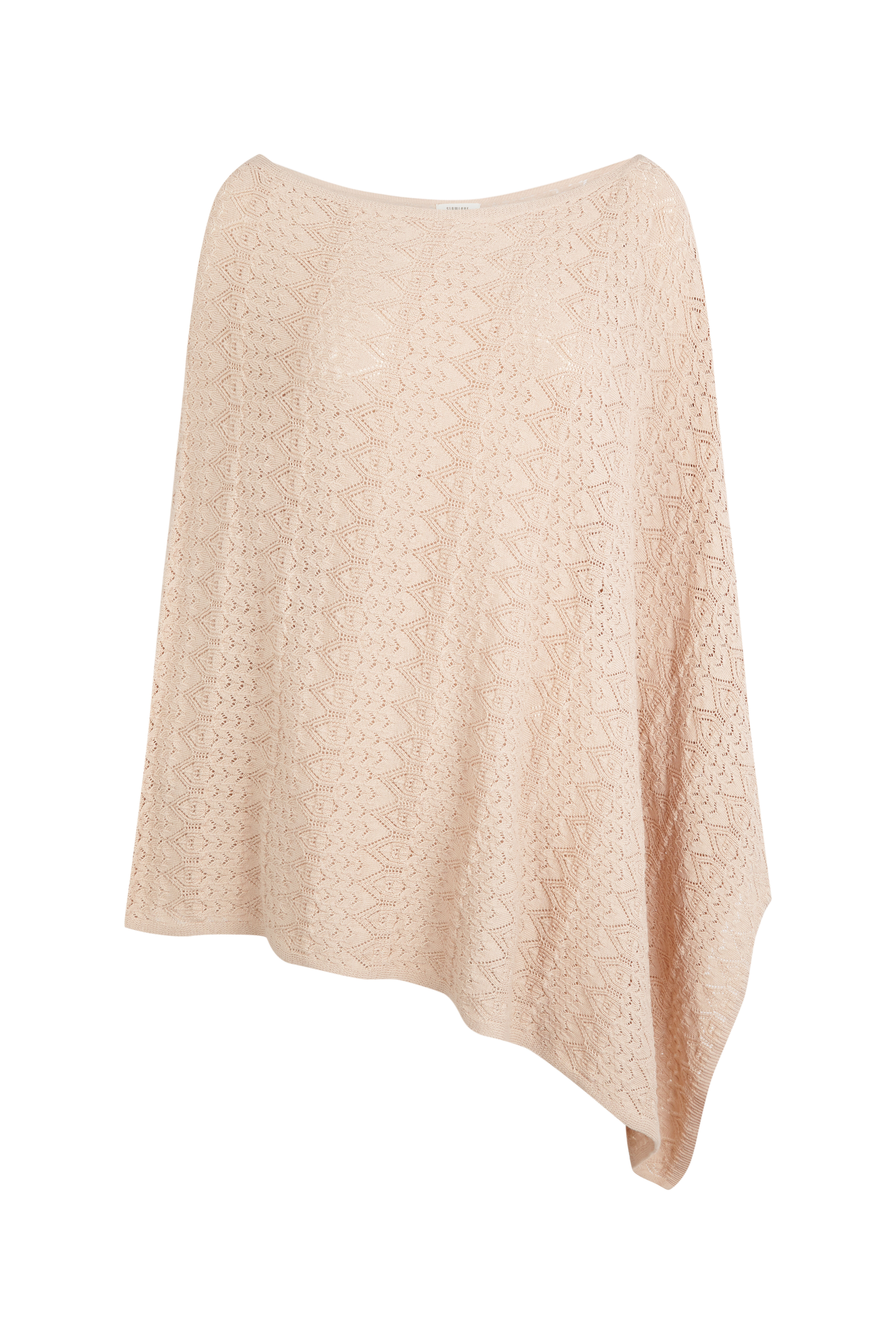 Slowlove Openwork knit cape Nude