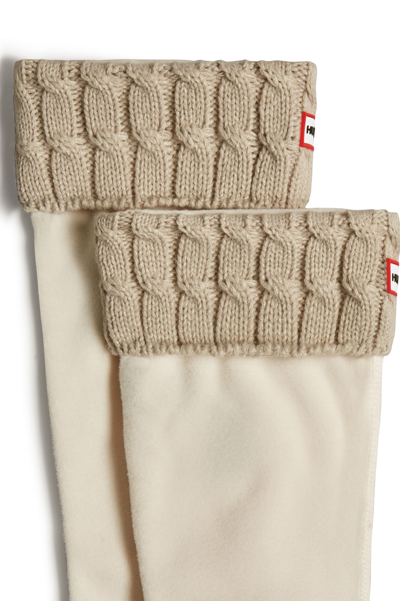 Hunter Calcetin stitch cable tall boot sock Beige
