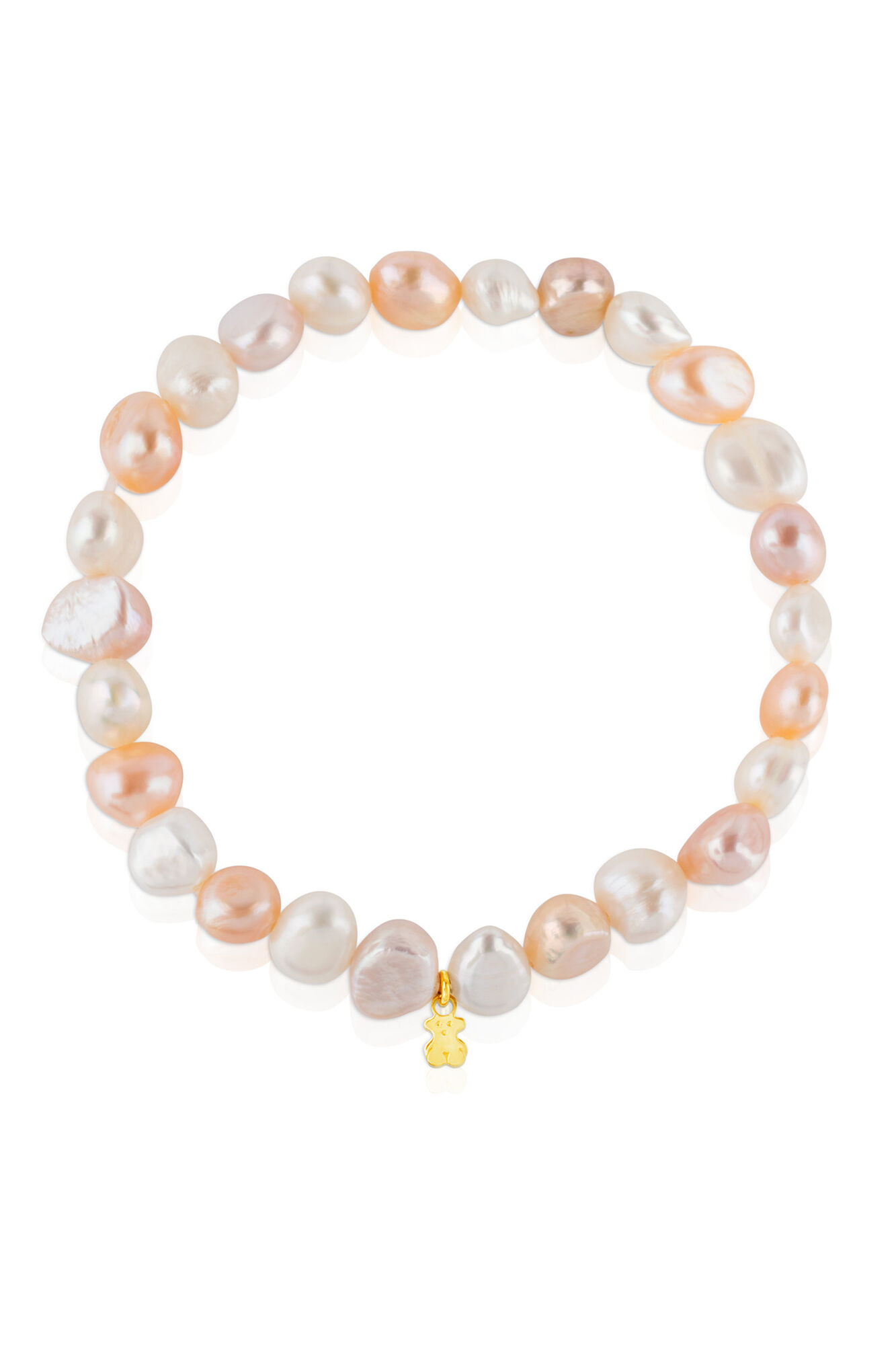 Tous Pulsera de oro y perlas cultivadas barrocas TOUS Pearls Amarillo