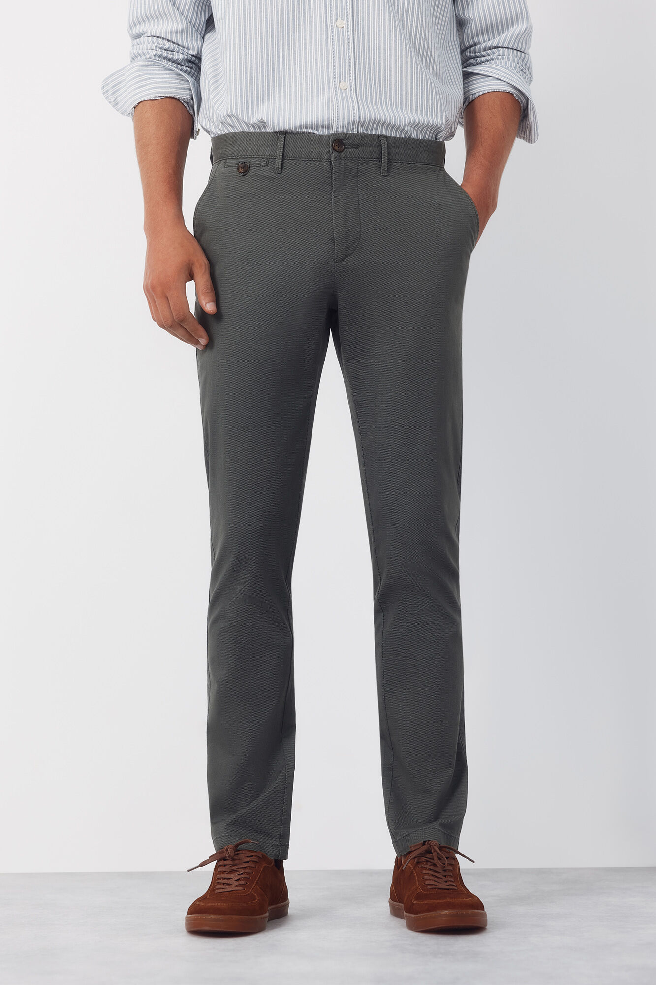 Cortefiel Slim-fit print chinos pants