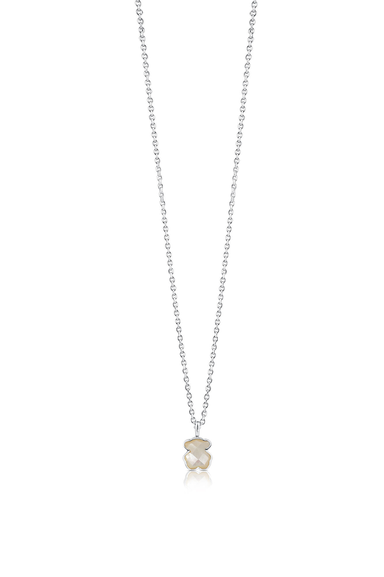 Tous Silver and mother-of-pearl necklace with bear Grey