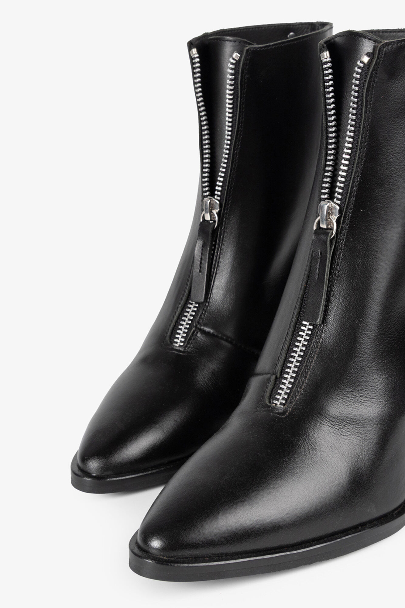 Popa Athena Leather Women's Ankle boot Black