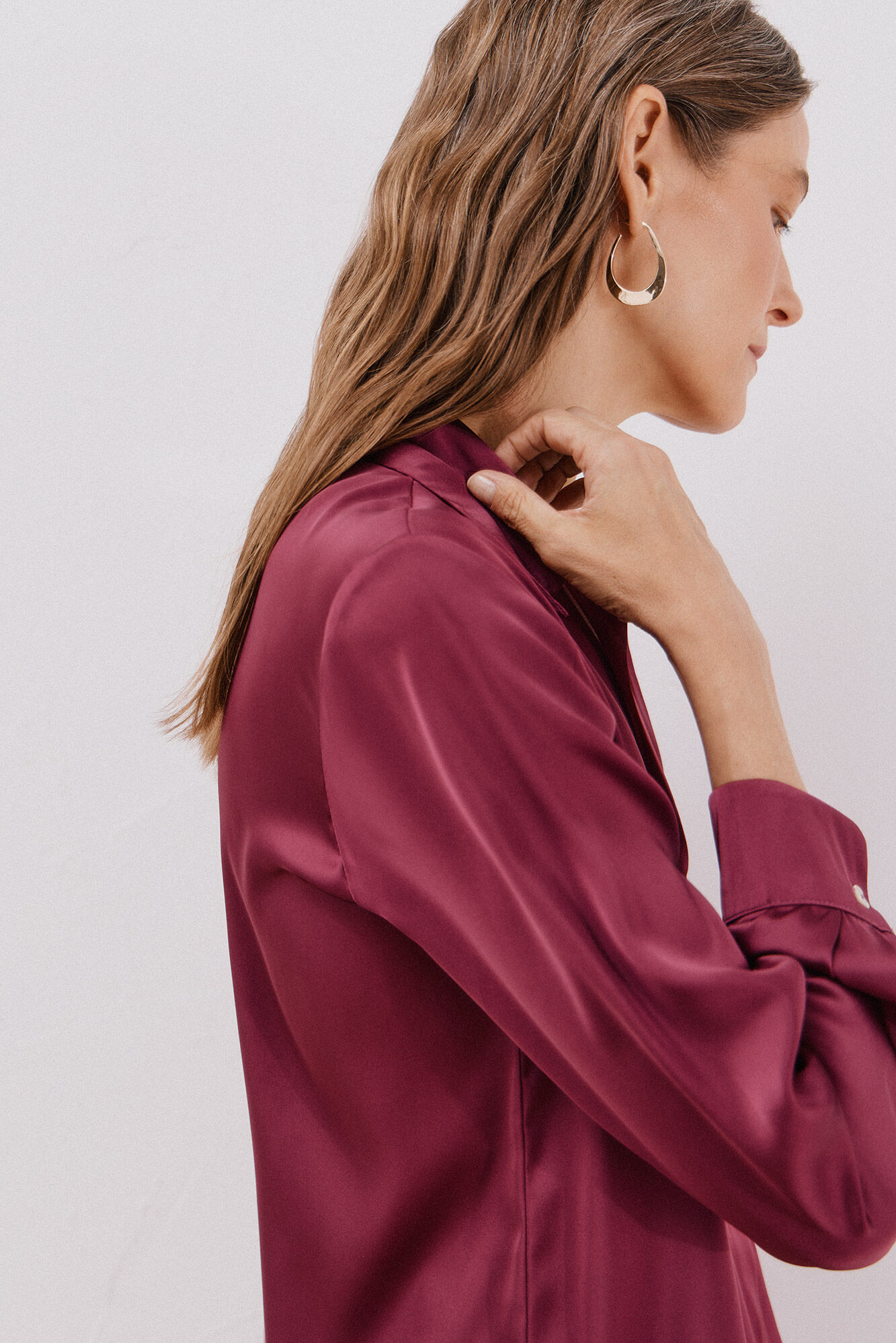 Cortefiel Camisa acetinada