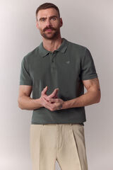 OOTO Polo b&aacute;sico em piqu&eacute; lavado Verde