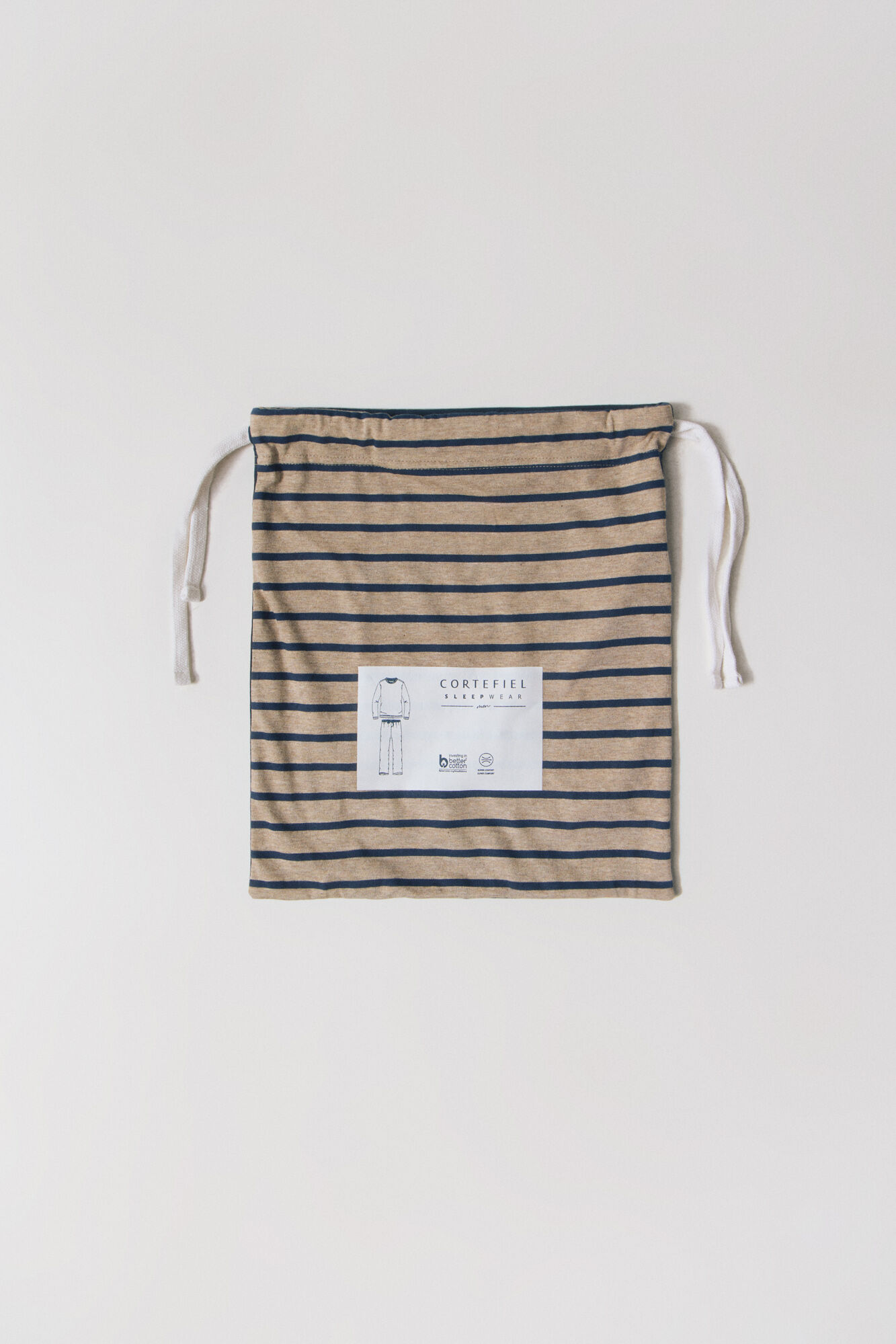 Cortefiel Jersey-knit pyjama set Ivory