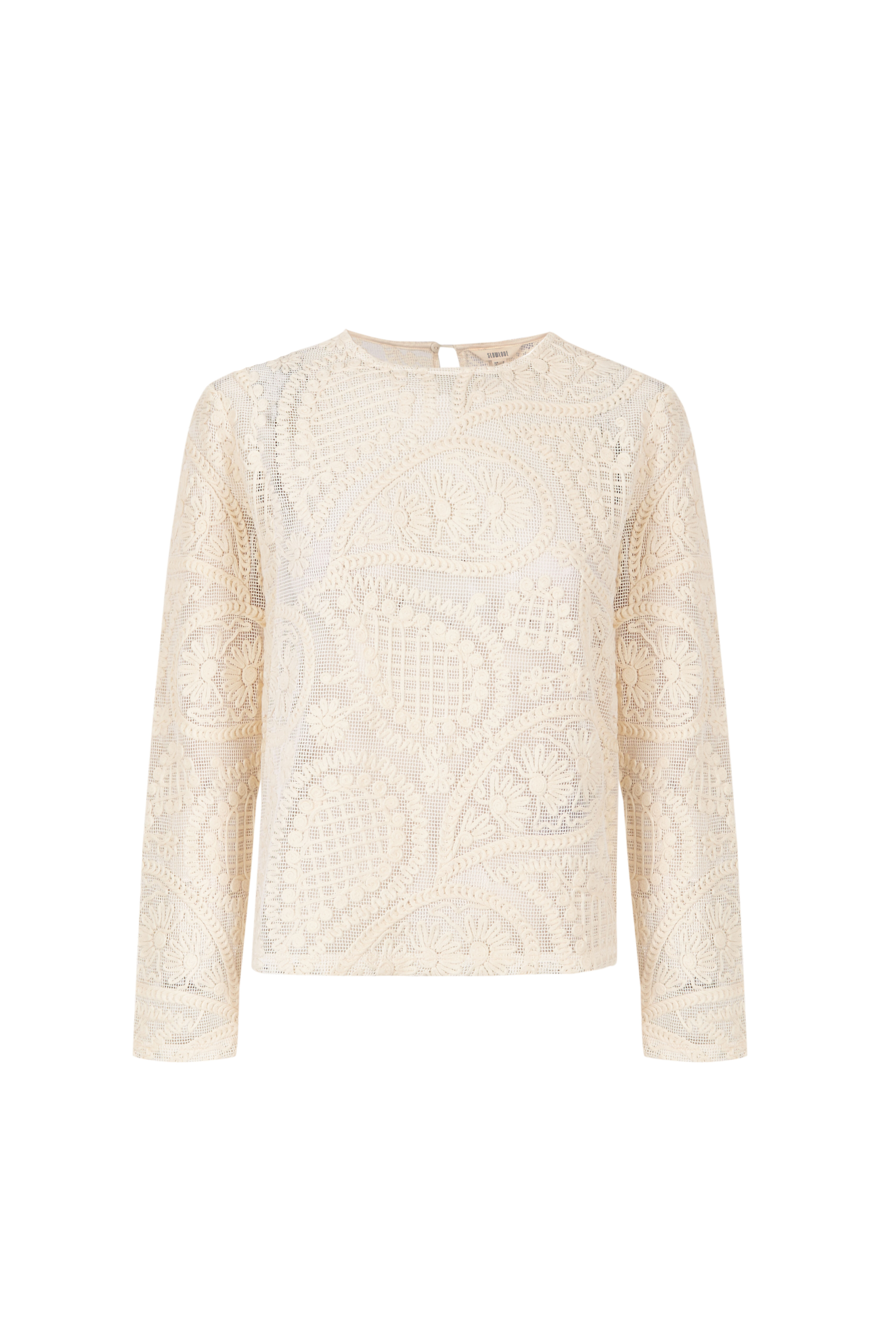 Slowlove Top crochet floral Branco