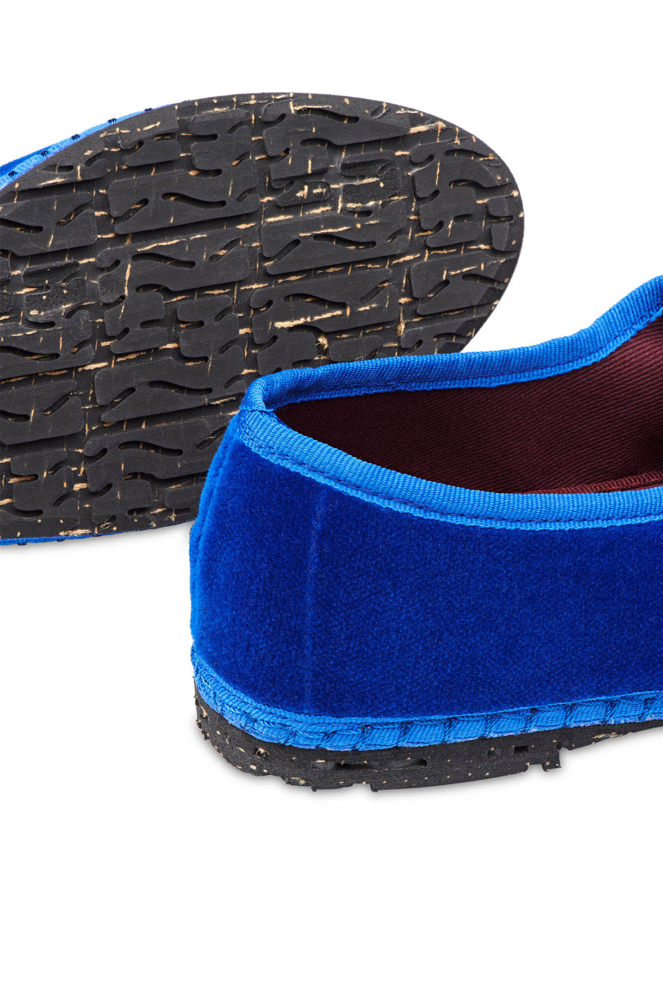 Flabelus Veludo Mary Janes Azul