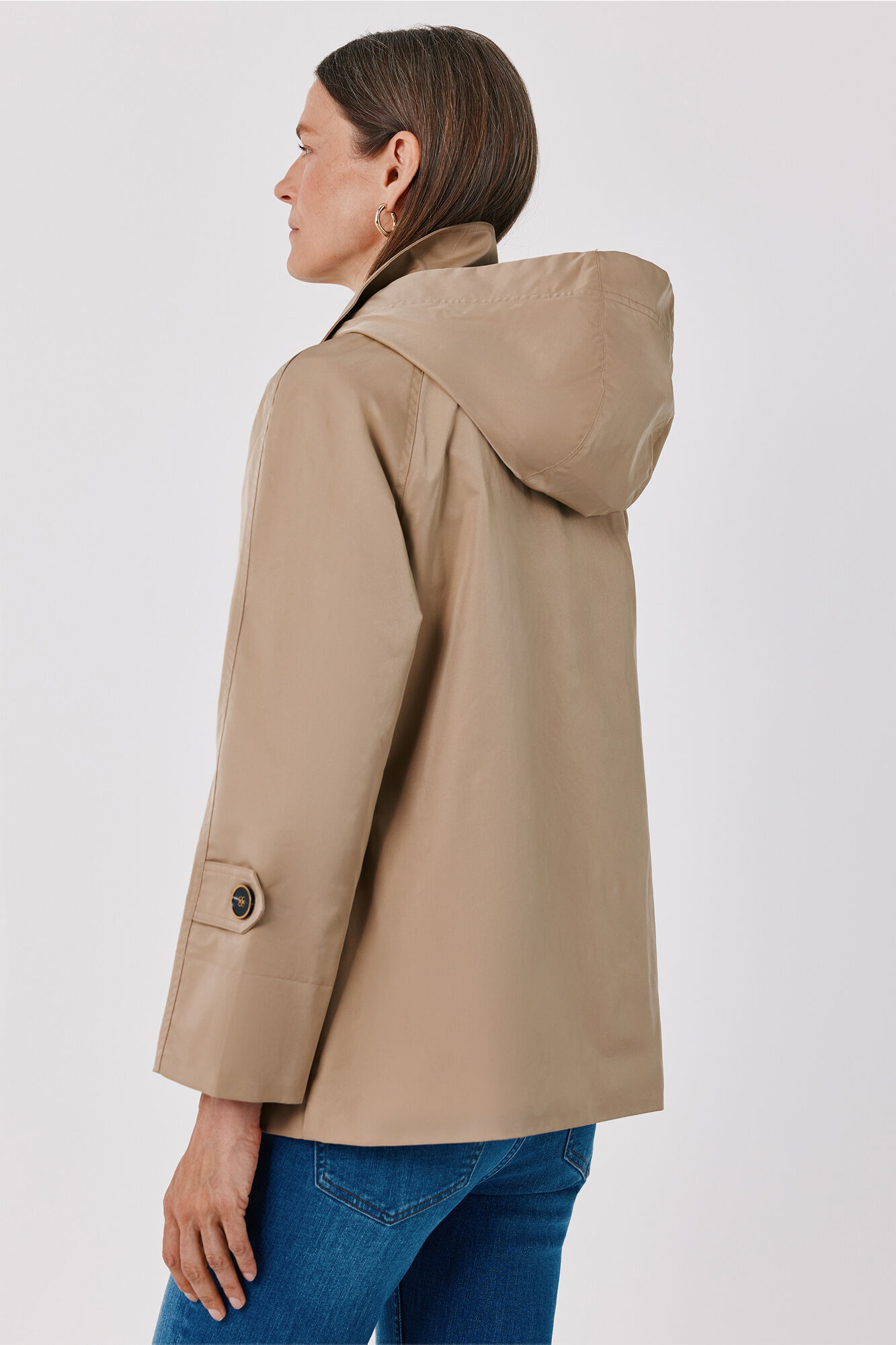 Cortefiel Short flared trench Beige