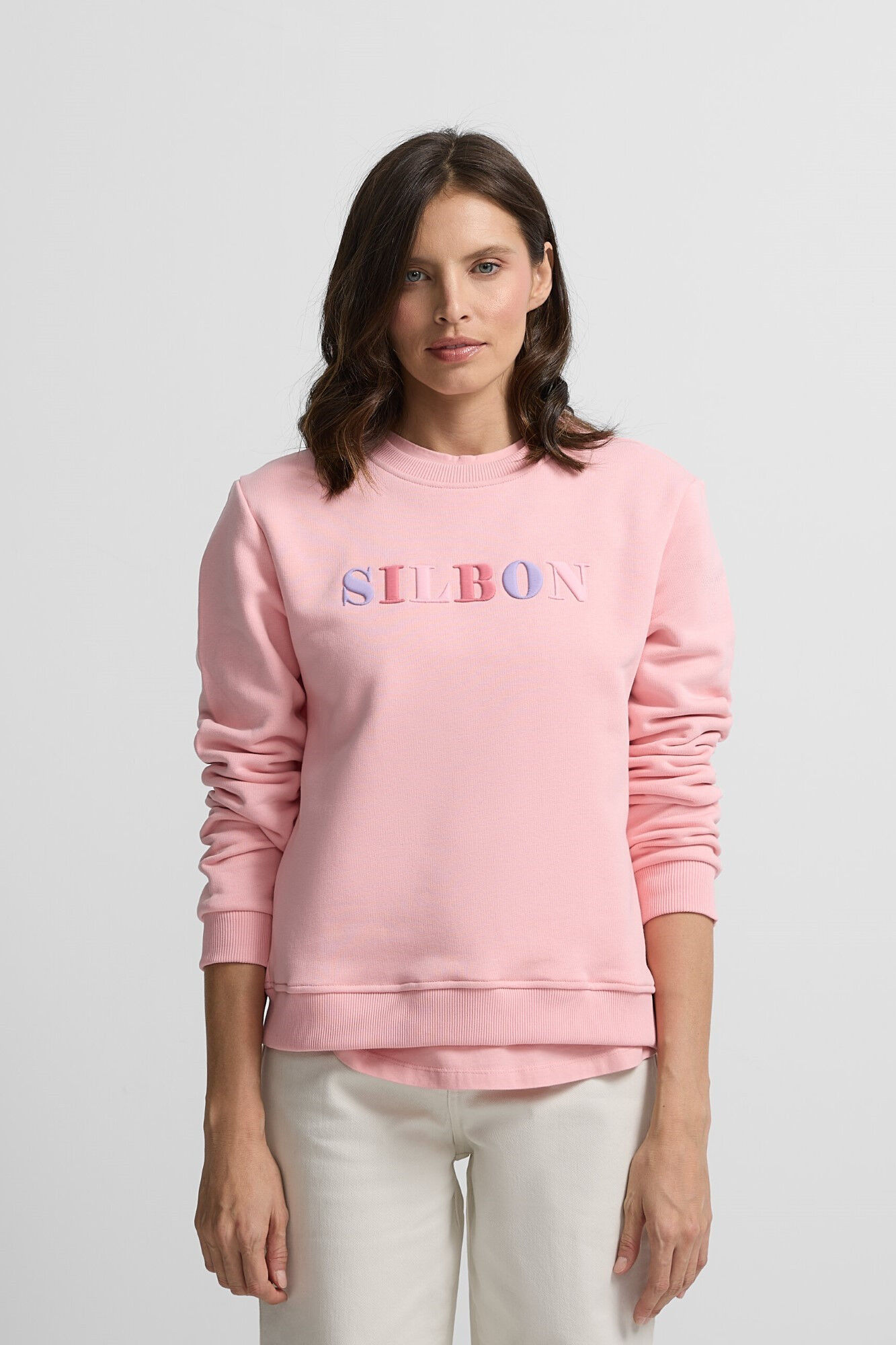 Silbon Women's Silbon lettering sweatshirt Pink