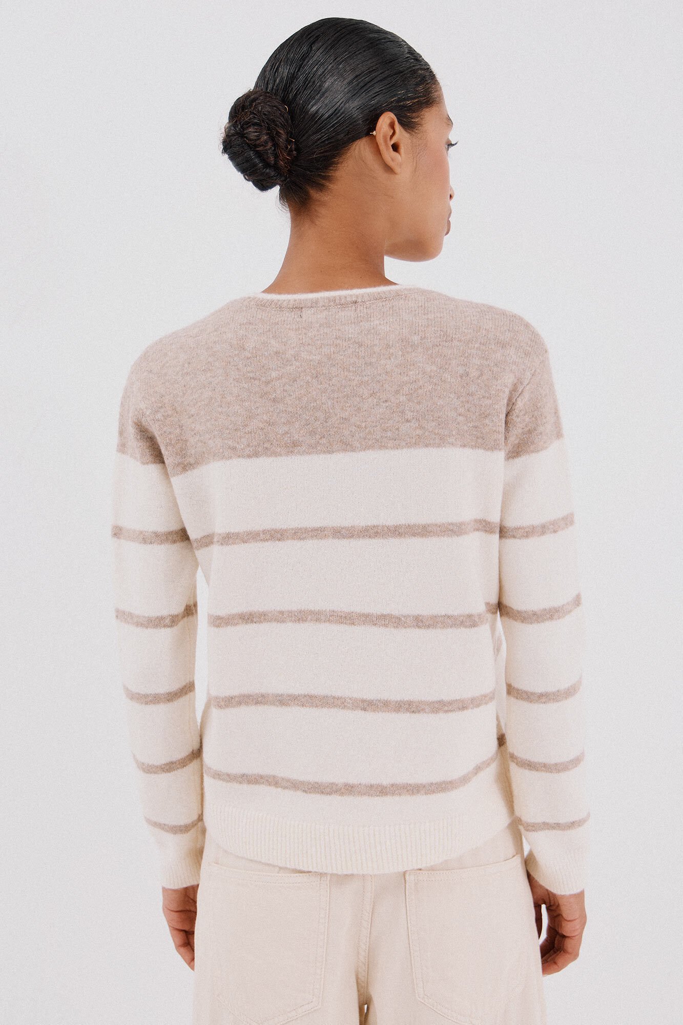 Cortefiel Soft feel jumper Beige