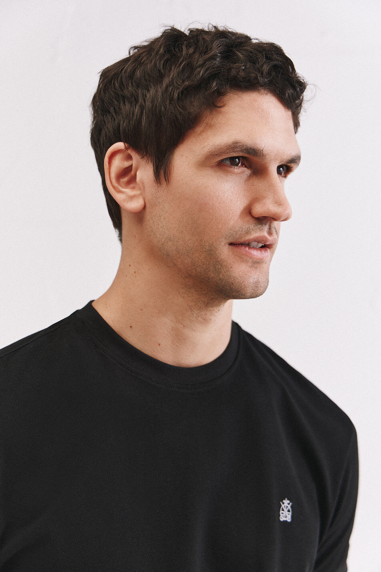 Cortefiel Basic piqu&eacute; t-shirt Black