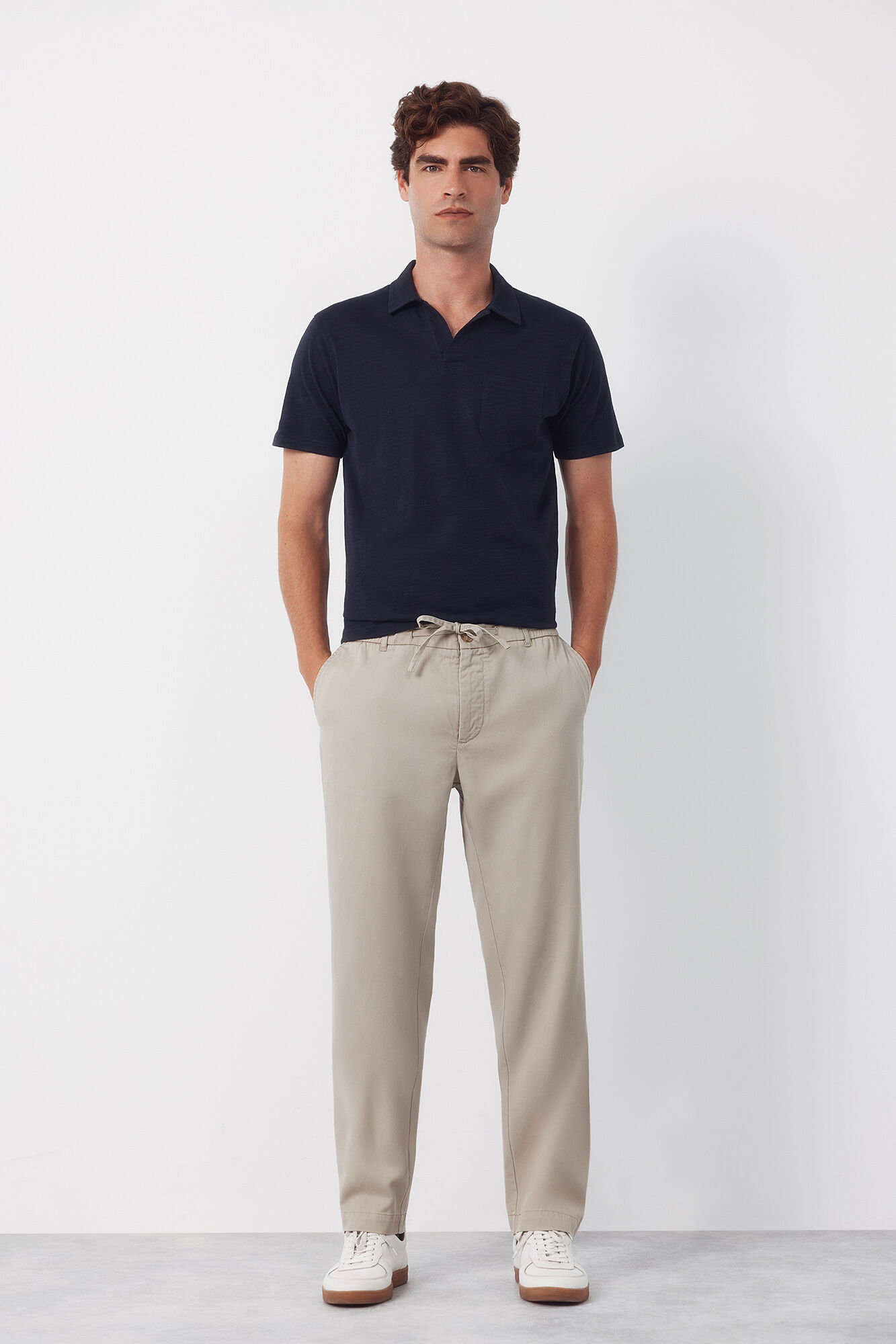 Cortefiel Tapered Tencel Cotton chinos Trousers