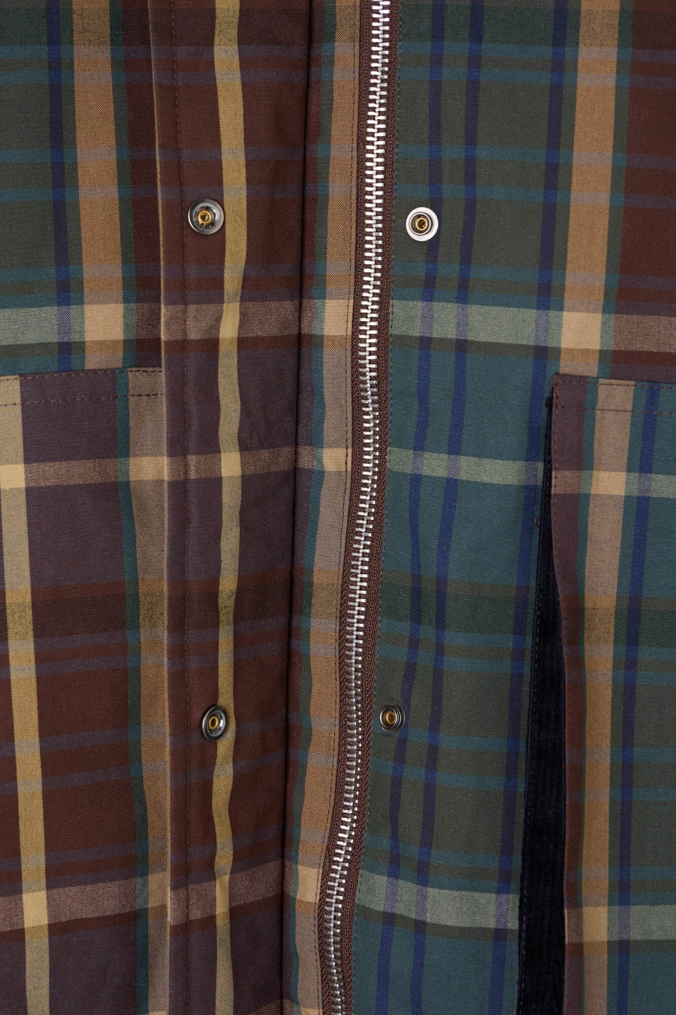 Silbon Blus&atilde;o de borrego xadrez encerada Verde