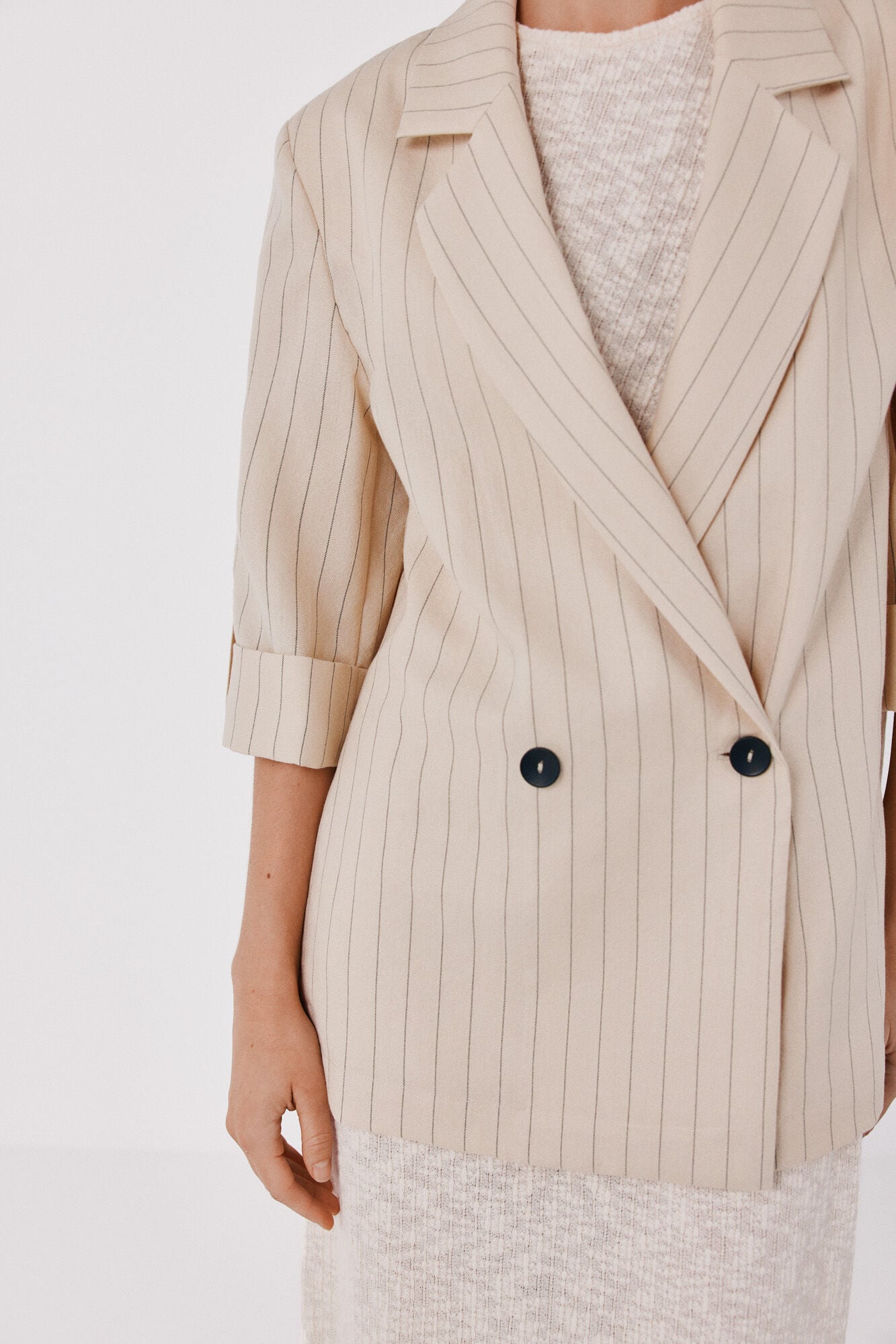 Cortefiel Fluid women's blazer Beige