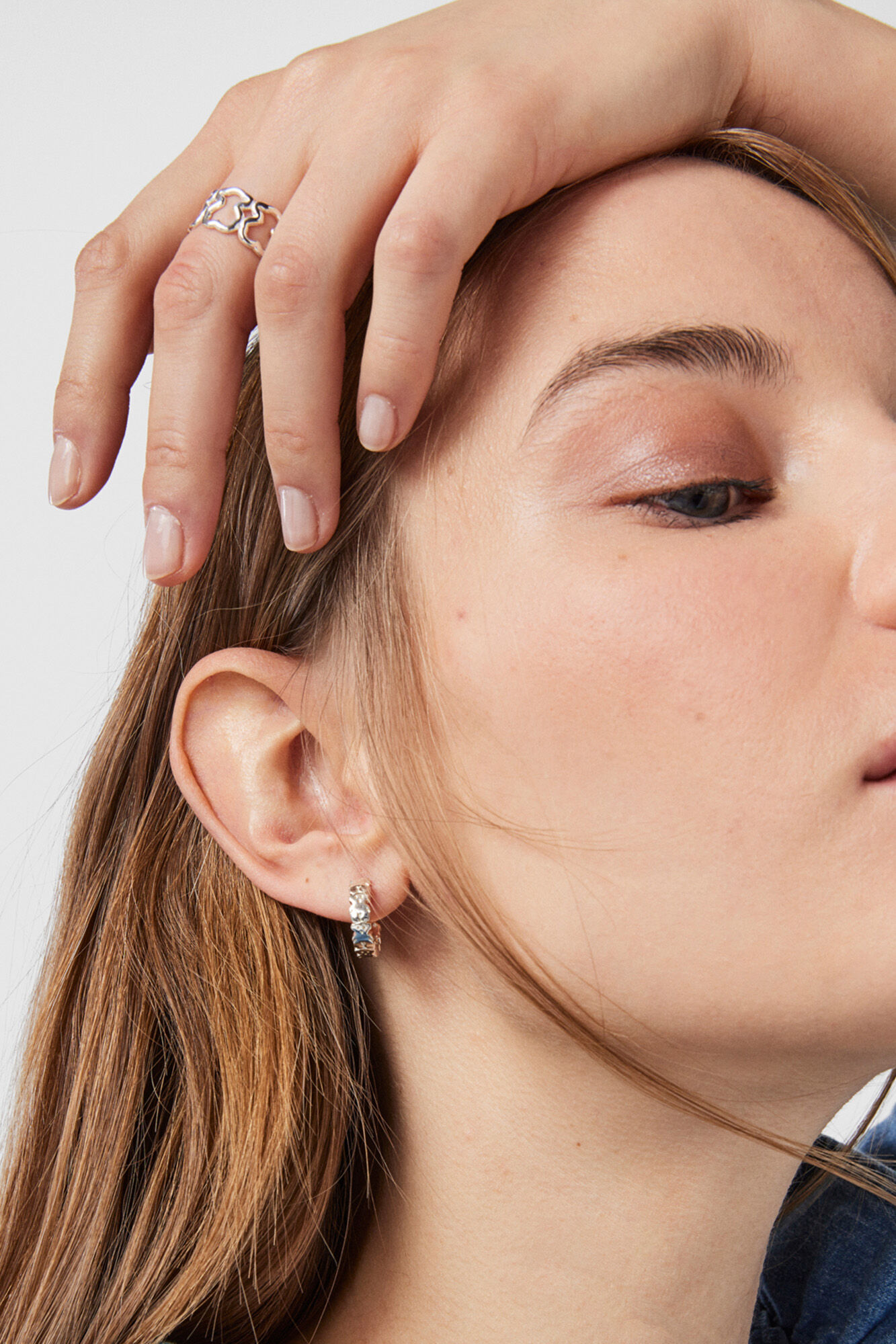 Tous Anel de prata motivos urso New Carrossel Cinzento