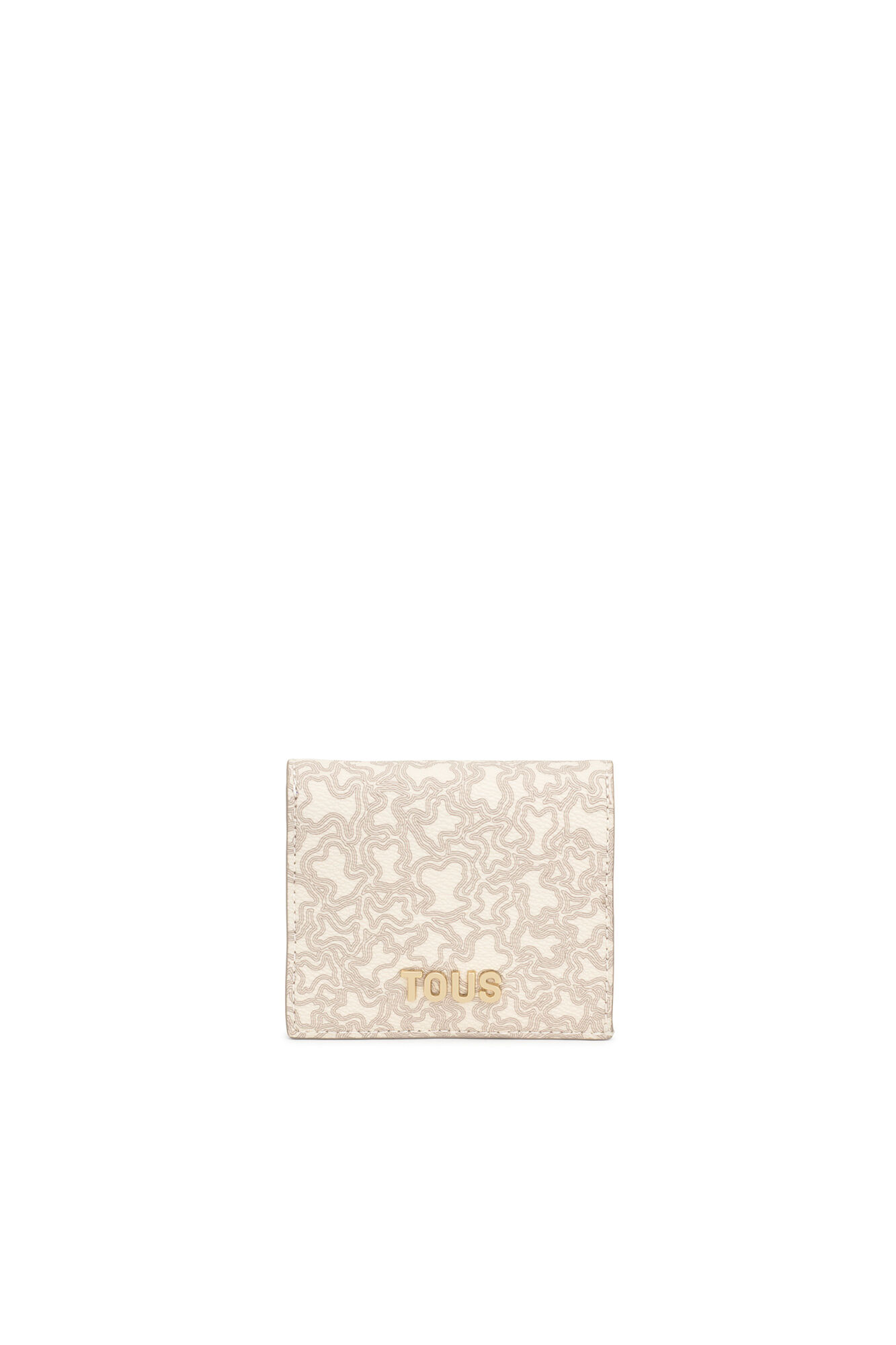 Tous Kaos Mini Lines small beige wallet Beige