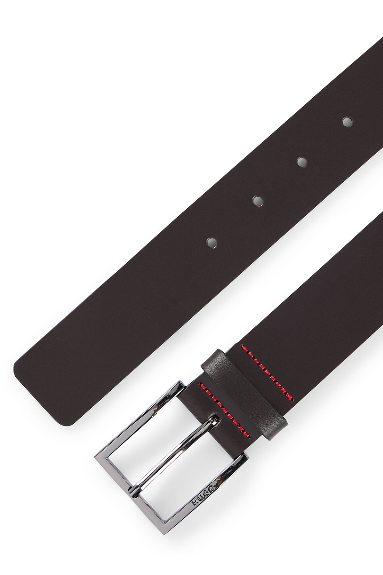 HUGO Cinto pele Castanho