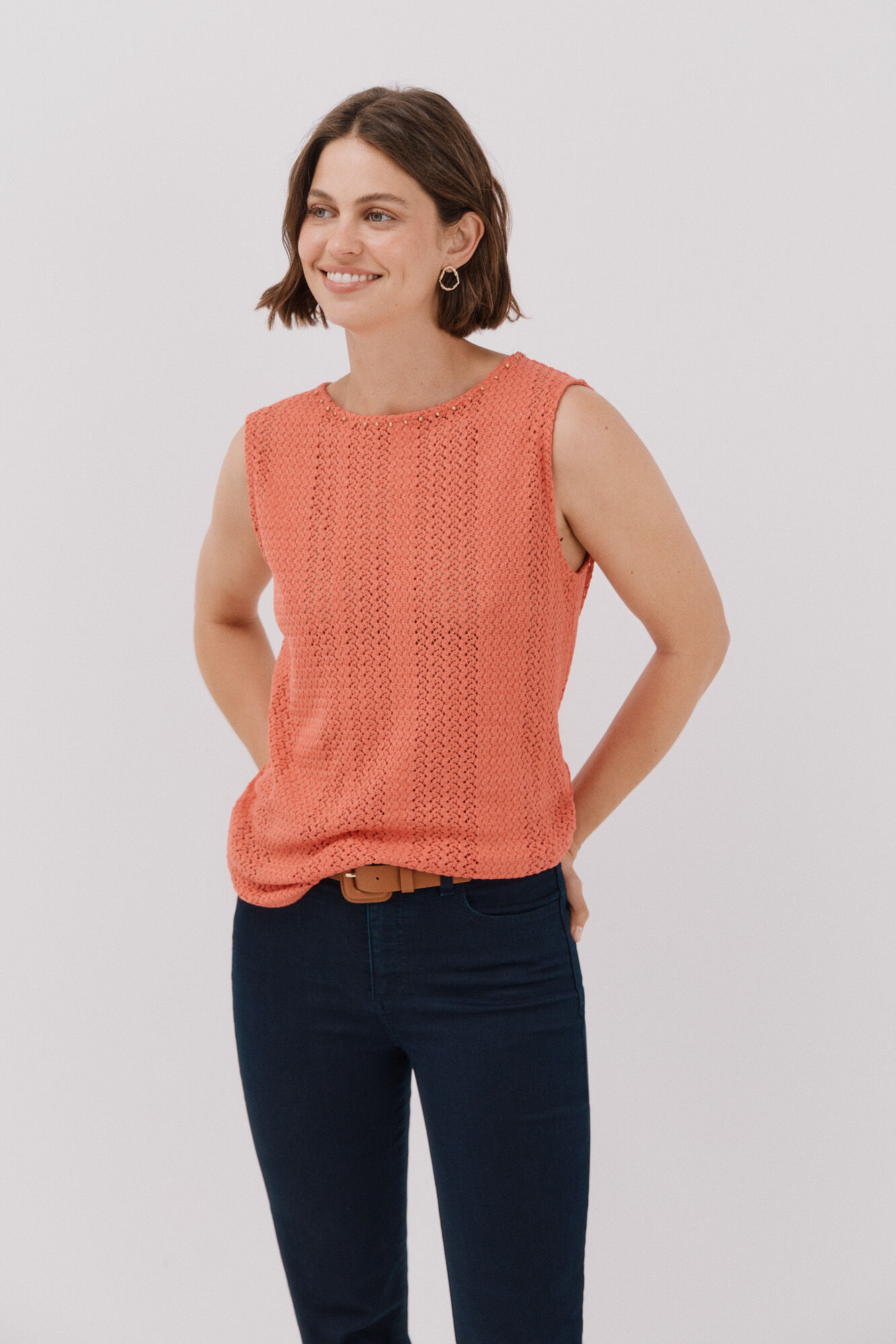 Cortefiel Blusa mangas de crochet