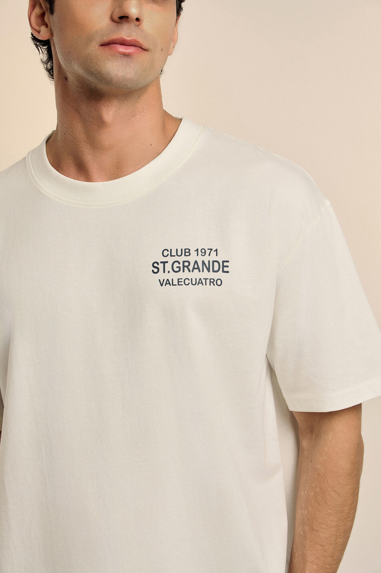 Valecuatro Oversized text t-shirt Ivory