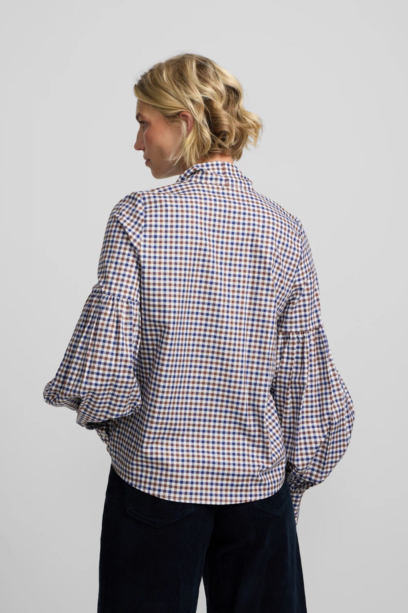 Silbon Camisa com la&ccedil;ada aos quadrados