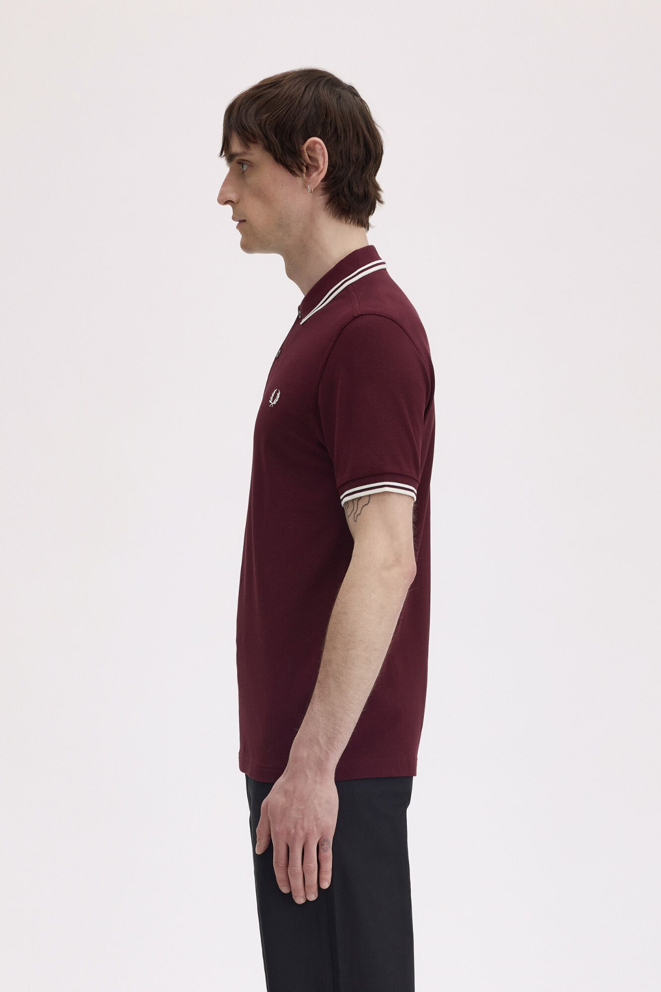 Fred Perry Polo con dos tonos Fred Perry Granate