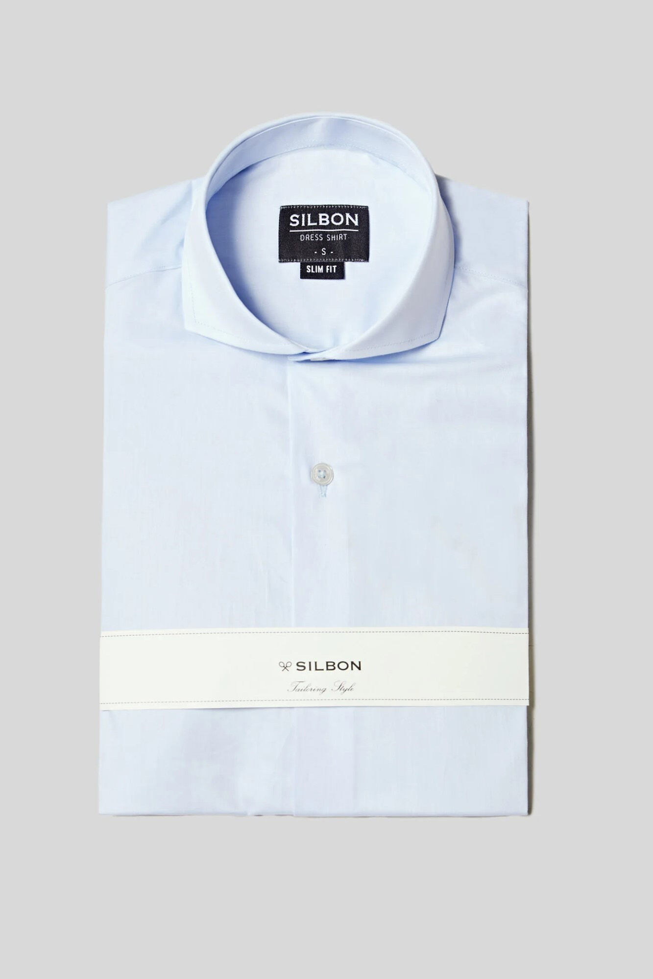Silbon Camisa de vestir punho simples Azul
