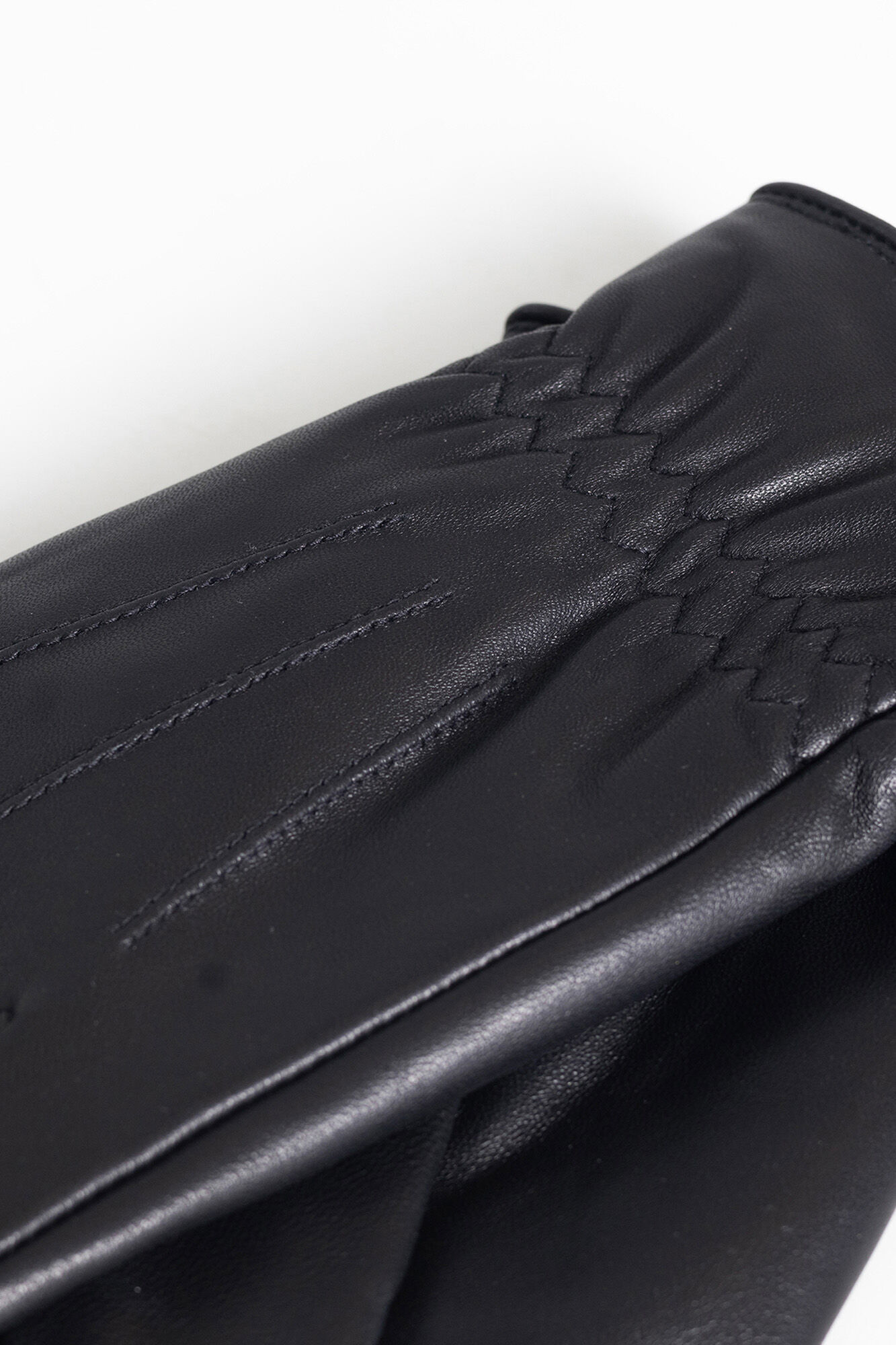 PuroEGO Luvas de pele pretas Preto