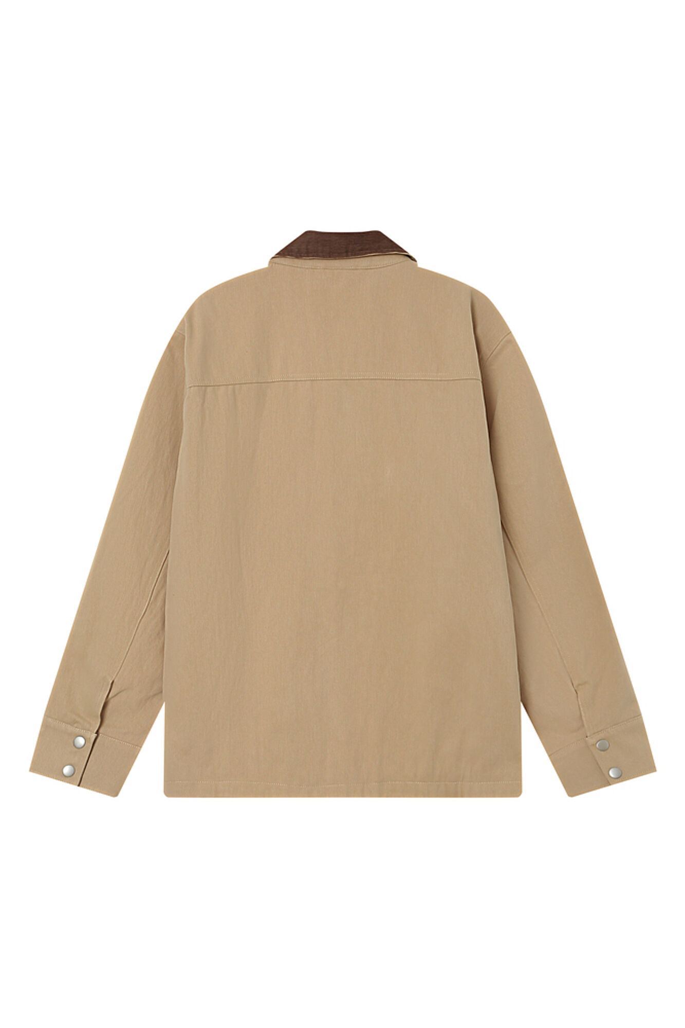 Grace & Mila Casaco 100% sarja de algod&atilde;o com quatro bolsos frontais Tostado