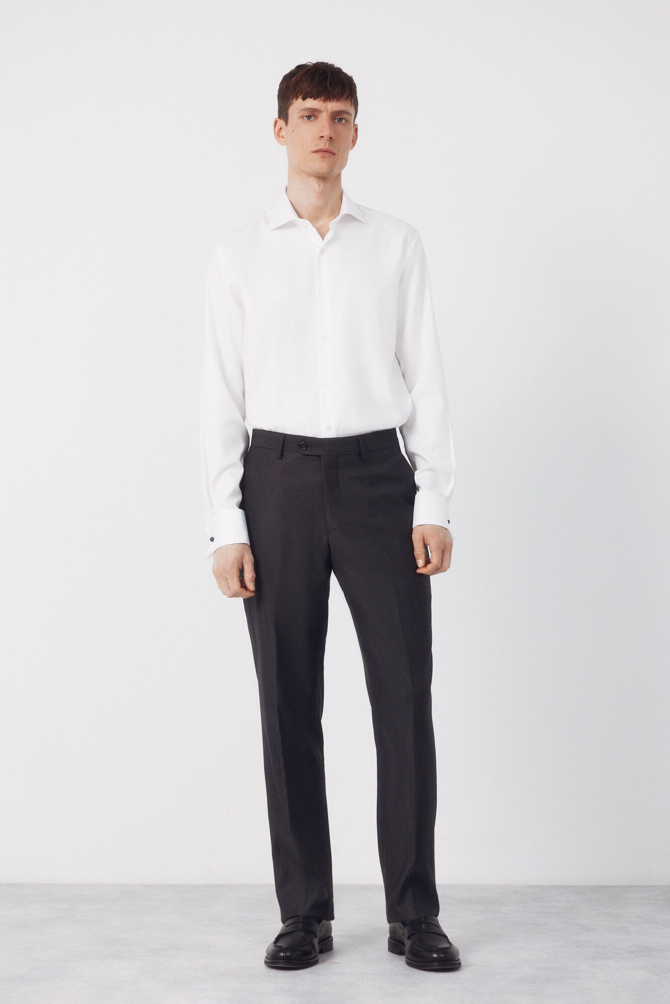 Cortefiel Plain easy-iron dress shirt White