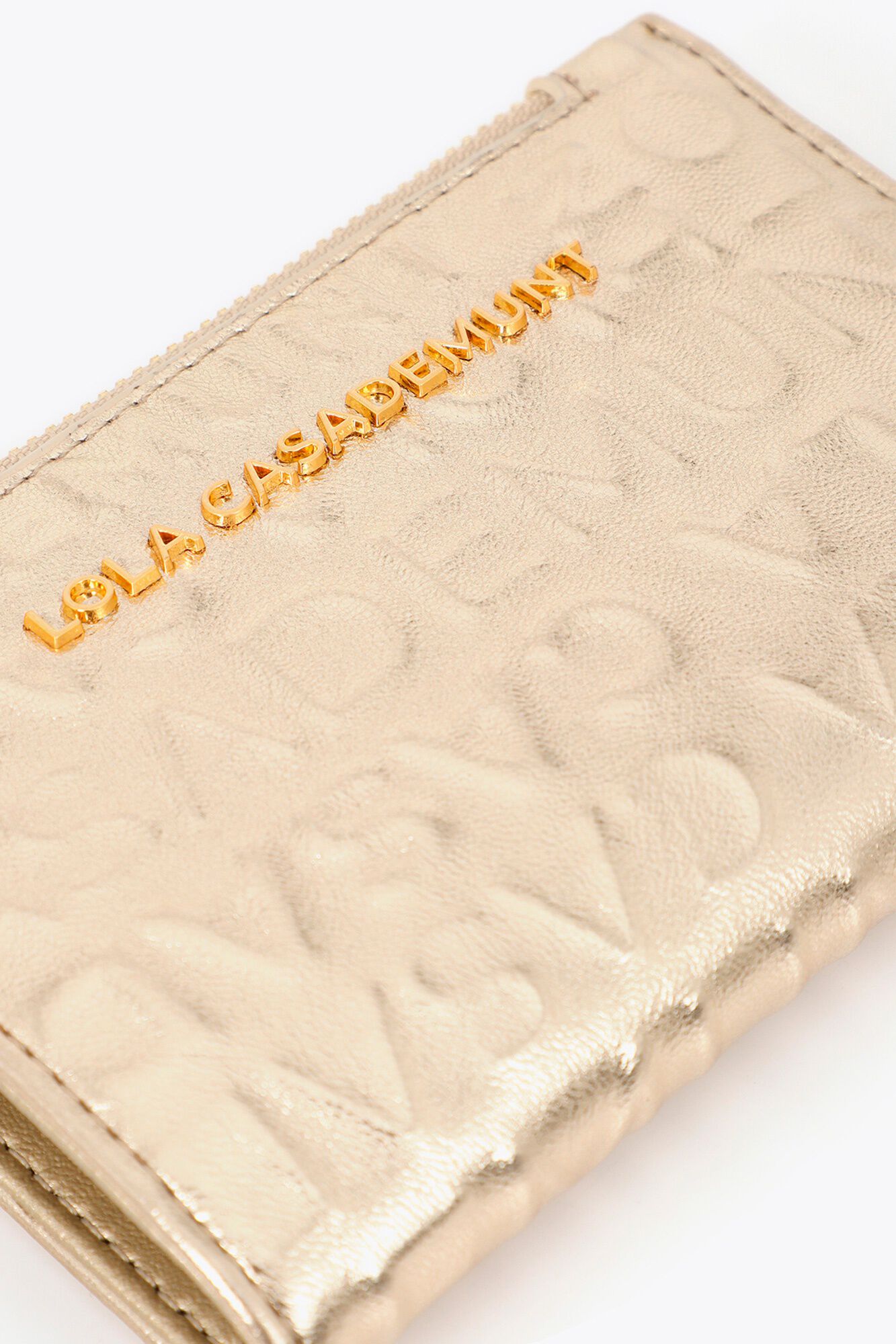Lola Casademunt Monogram basic purse Gold