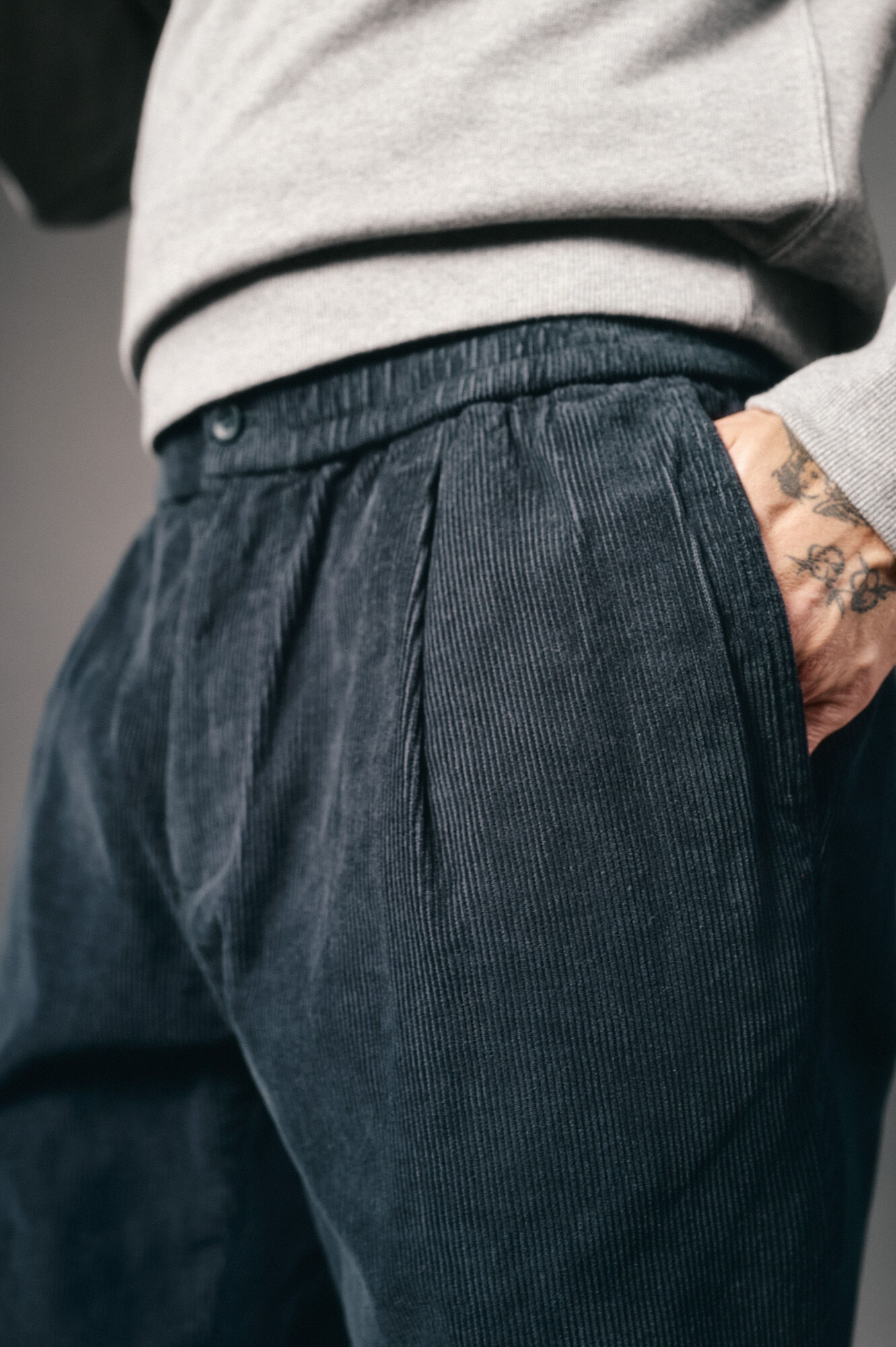 OOTO Cal&ccedil;as de veludo veludo com el&aacute;stico Azul