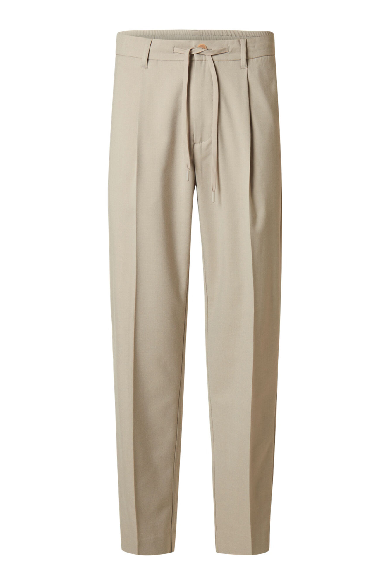 Selected Casual trousers with darts made from recycled materials