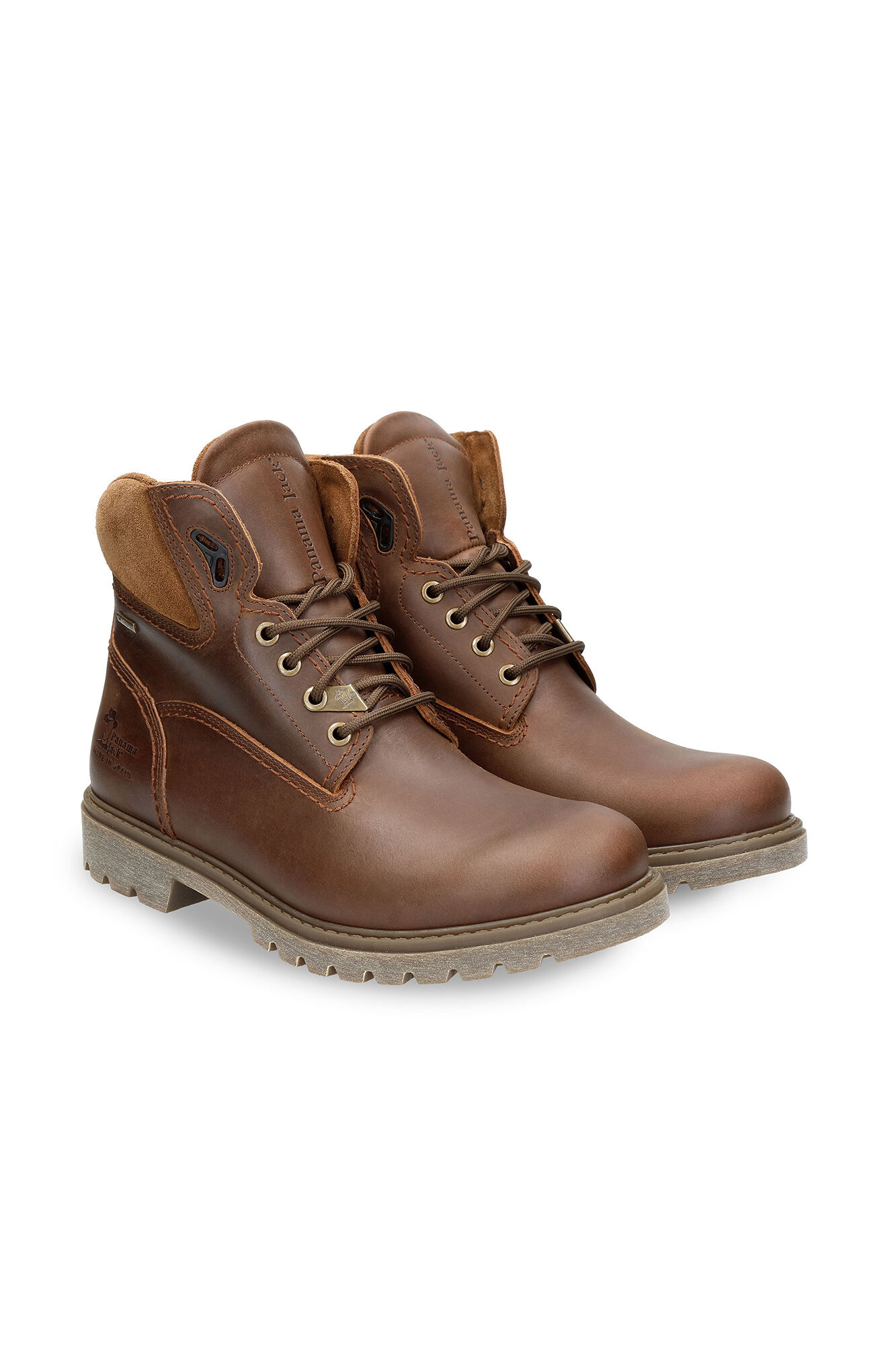 Panama Jack Botim de homem em pele napa Castanho