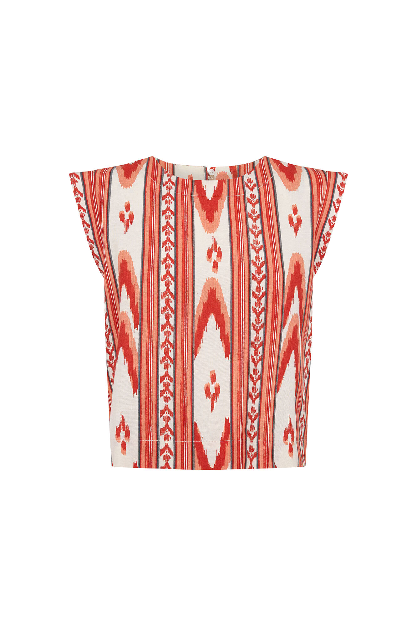 Cortefiel Printed top Printed red