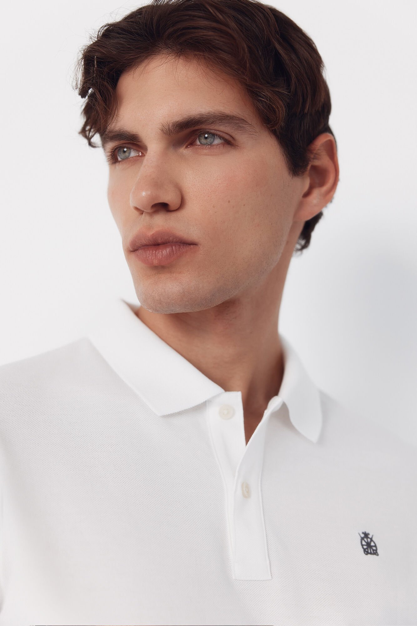 Cortefiel Polo b&aacute;sico de piqu&eacute; slim Branco