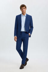 Selected Wool Slim Fit suit trousers Blue