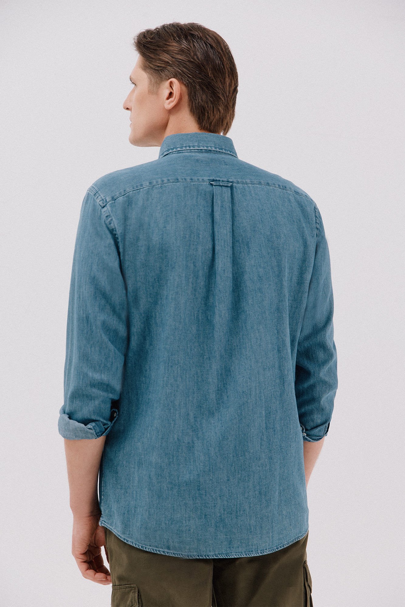 Cortefiel Denim shirt Navy