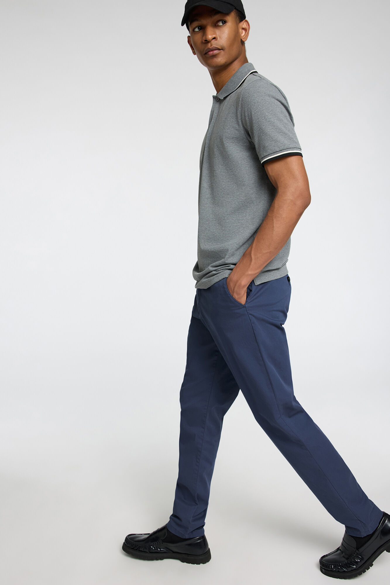 Selected Cal&ccedil;as chino para homem slim fit Azul