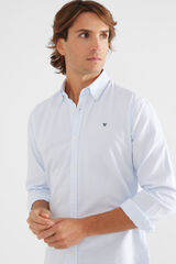 Silbon Camisa sport silbon raya horizontal celeste Azul