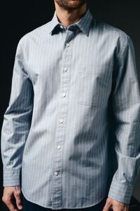 OOTO Camisa riscas twill