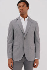 Cortefiel Jersey-knit blazer  Dark grey