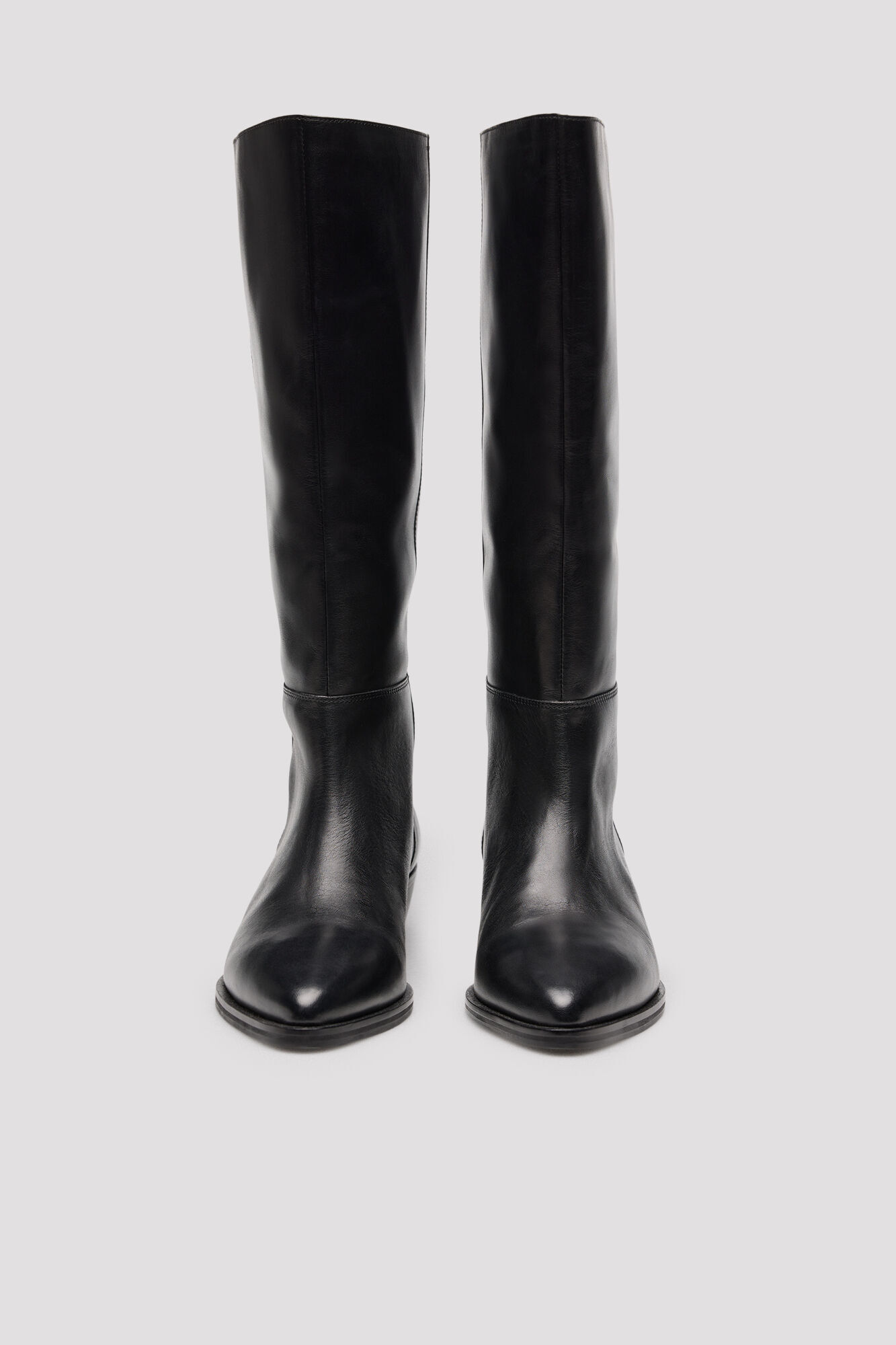 Cortefiel Bota alta piel Negro