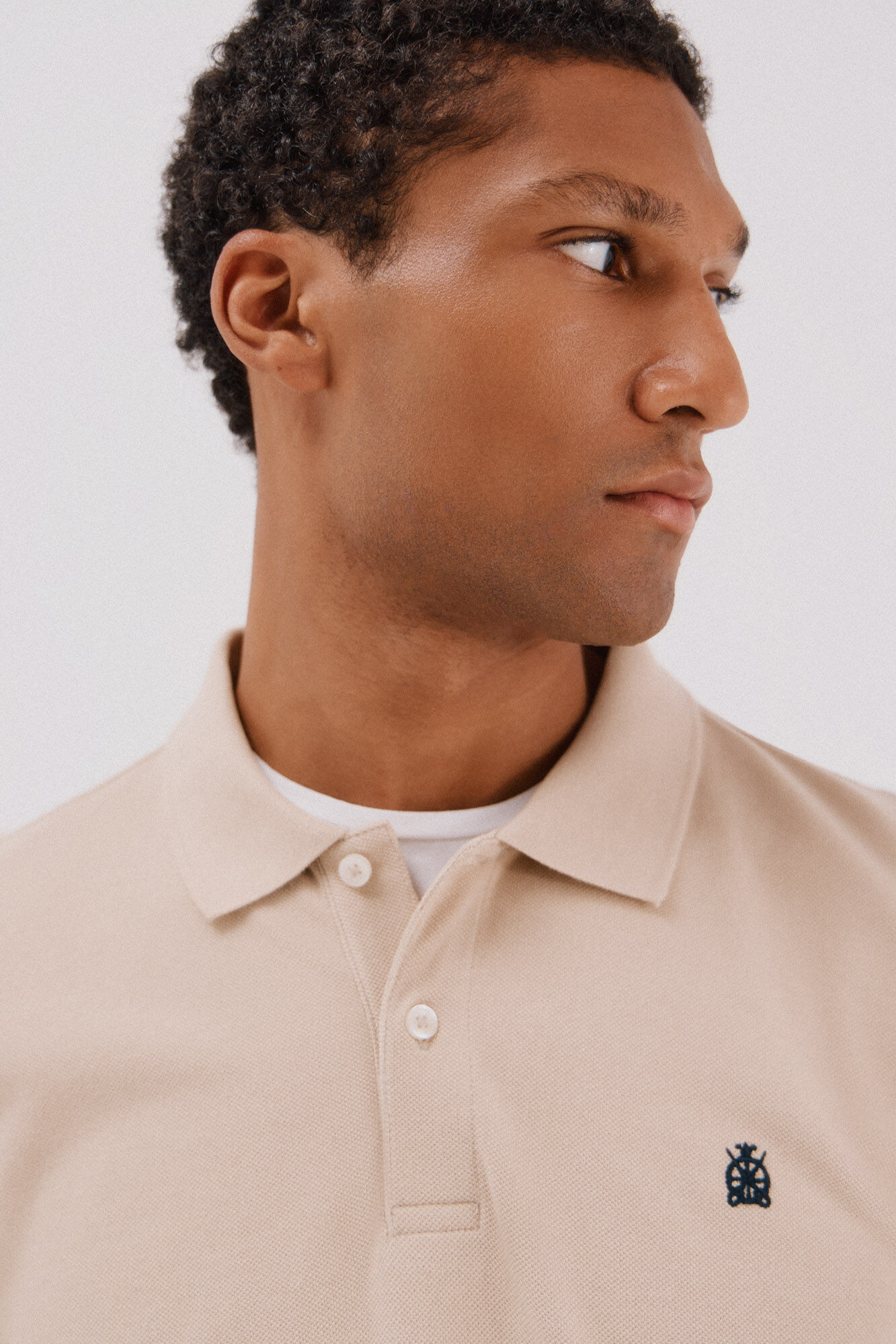 Cortefiel Polo b&aacute;sico de manga comprida Tostado