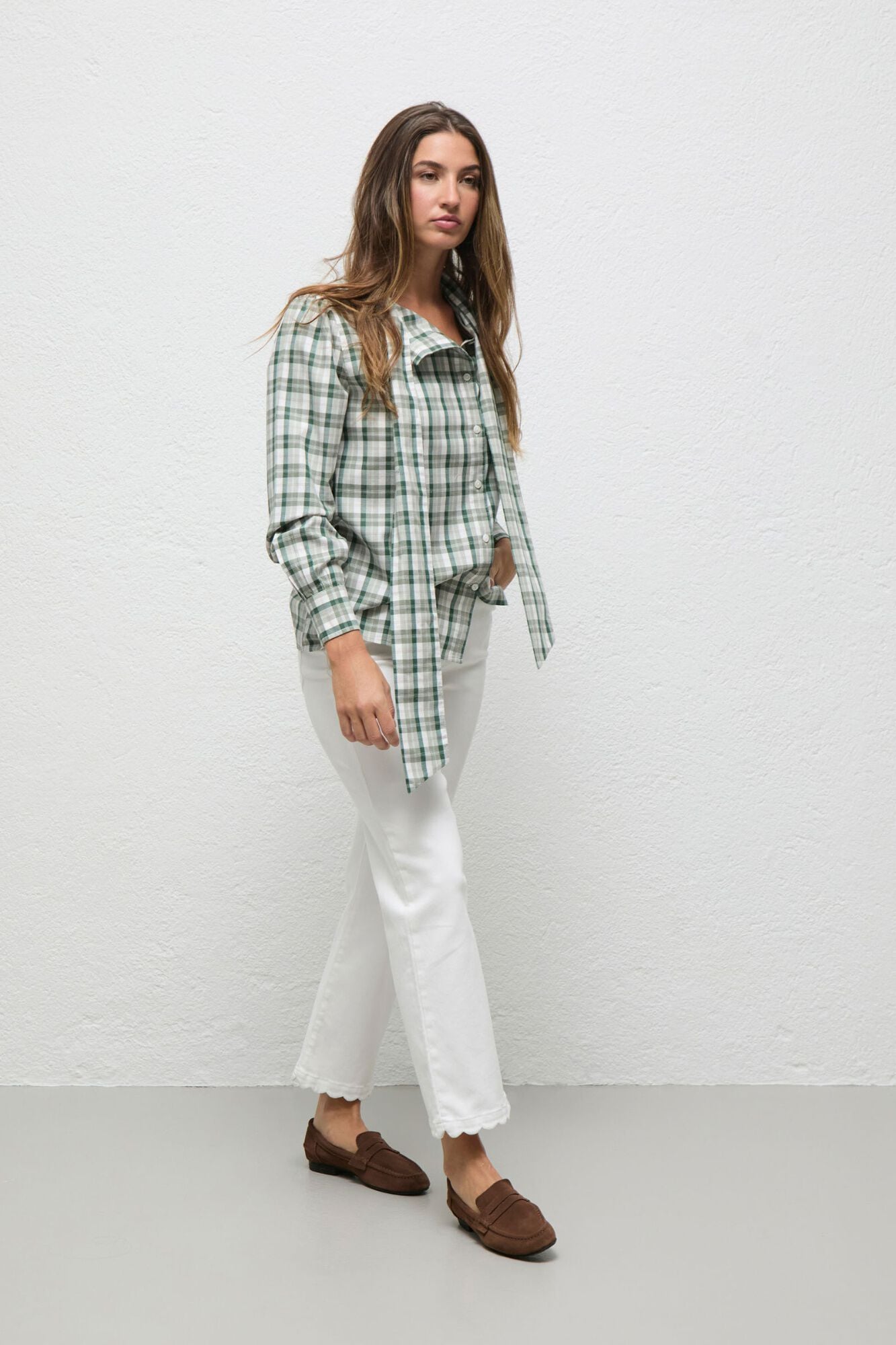 El Ganso Camisa Federica aos quadrados Verde