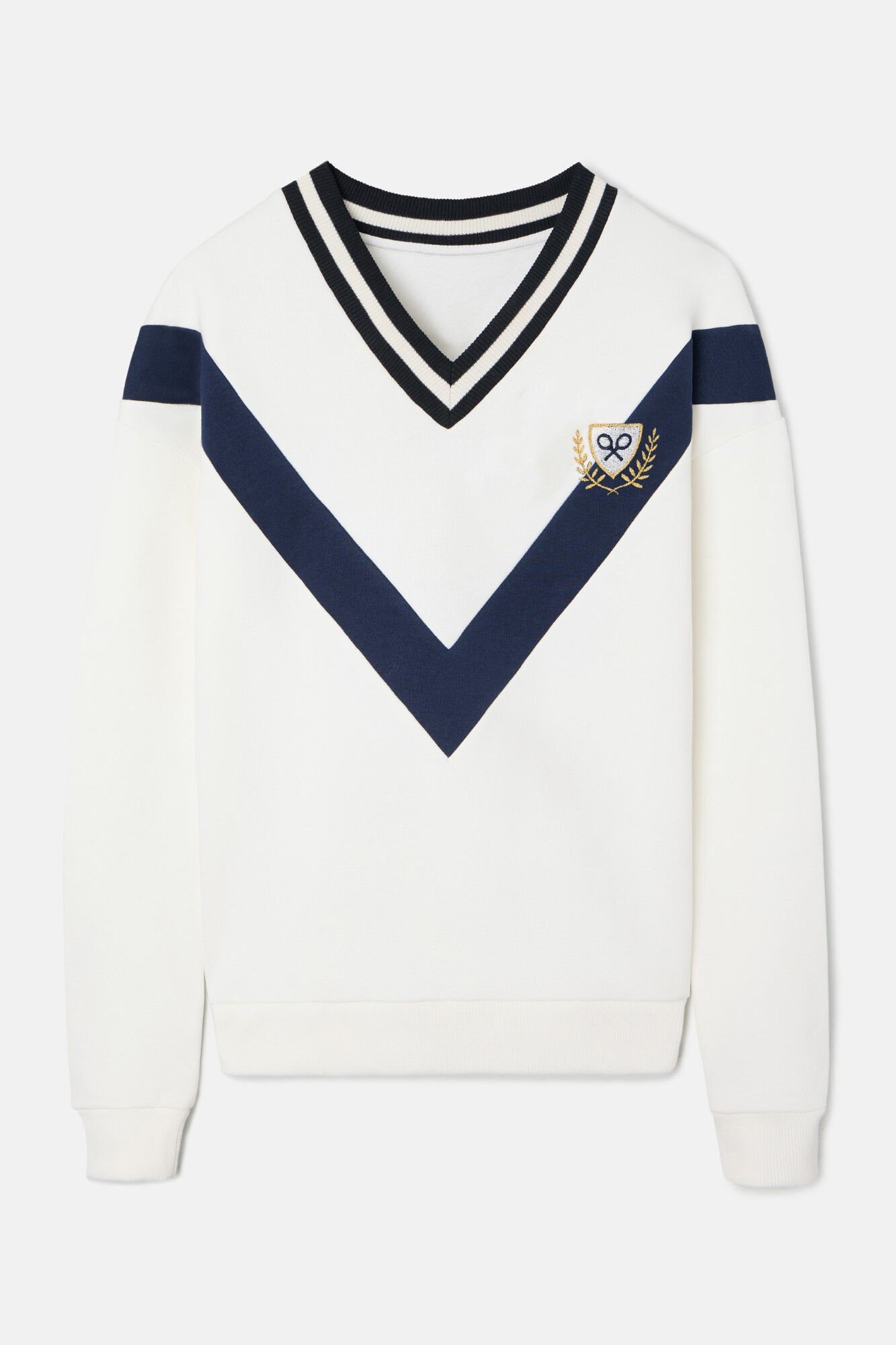Silbon Sweatshirt feminino com escudo Ecru