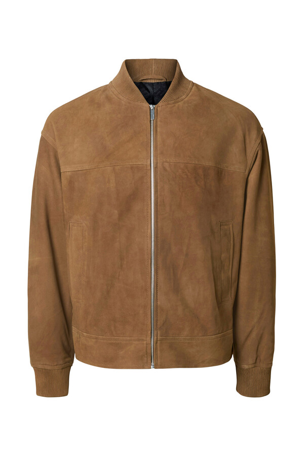 Cazadora bomber en cuero | Chaquetas de Mujer | Pedro del Hierro Cazadora bomber en cuero | Chaquetas de Mujer | Pedro del Hierro