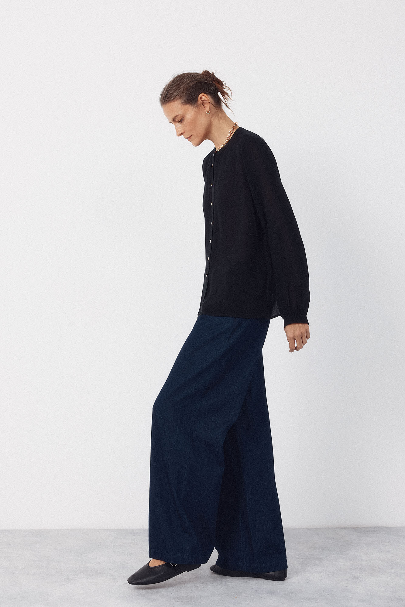 Cortefiel Blusa cuello redondo