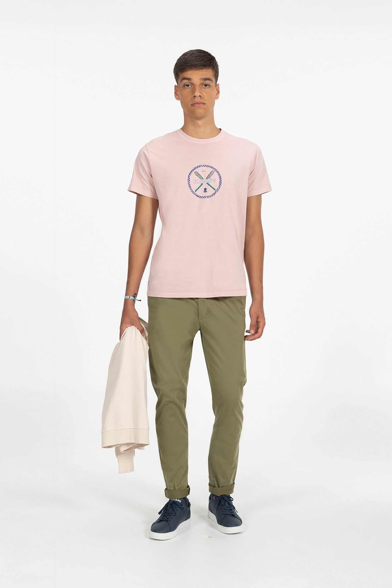 elPulpo Camiseta estampado relieve remos EP Rosa