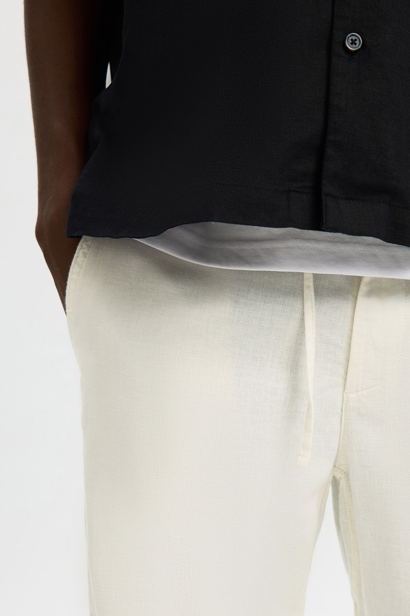 Selected Linen chinos White